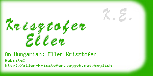krisztofer eller business card